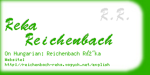 reka reichenbach business card